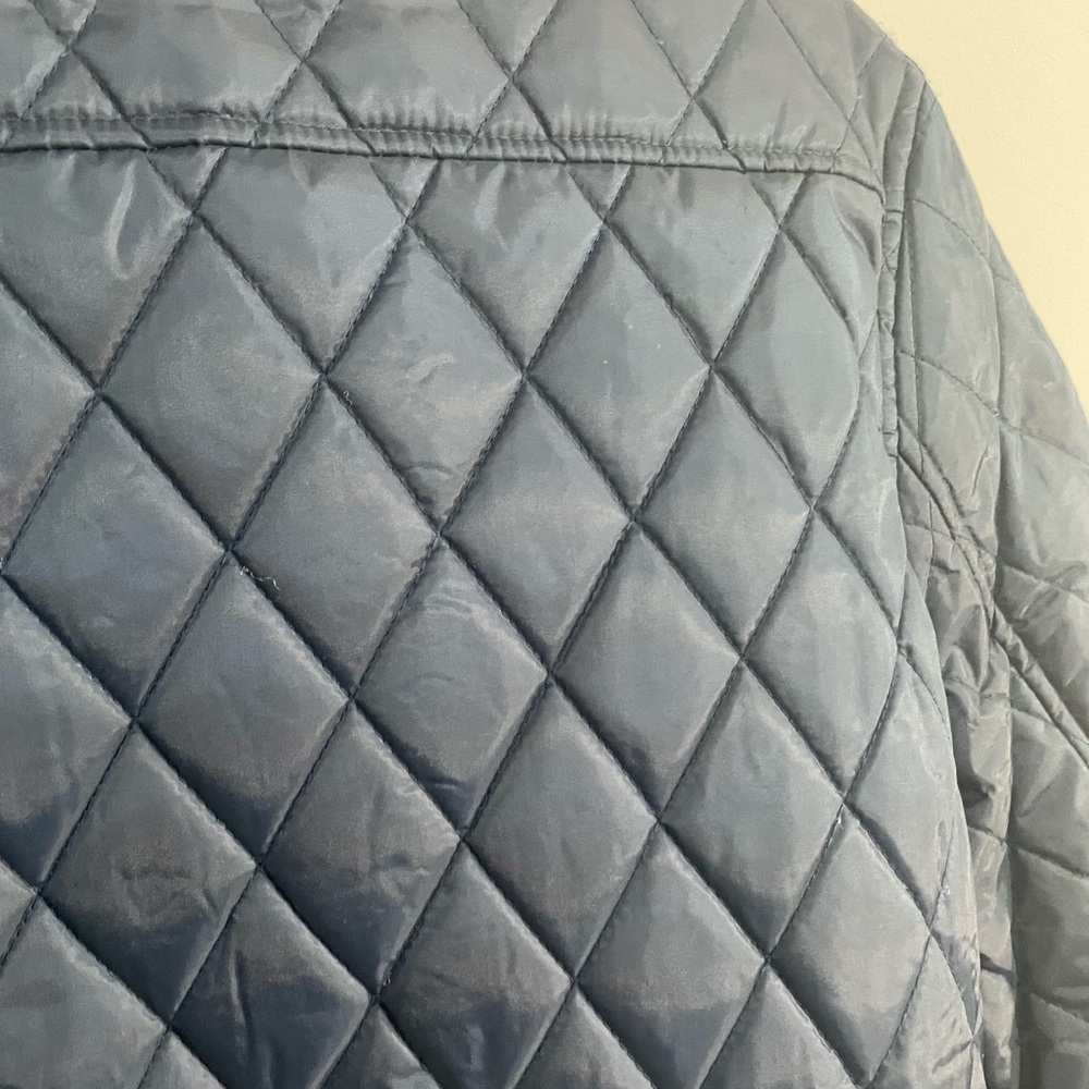 Men’s  Quilted Navy Bomber Jacket Medium - Picture 7 of 13